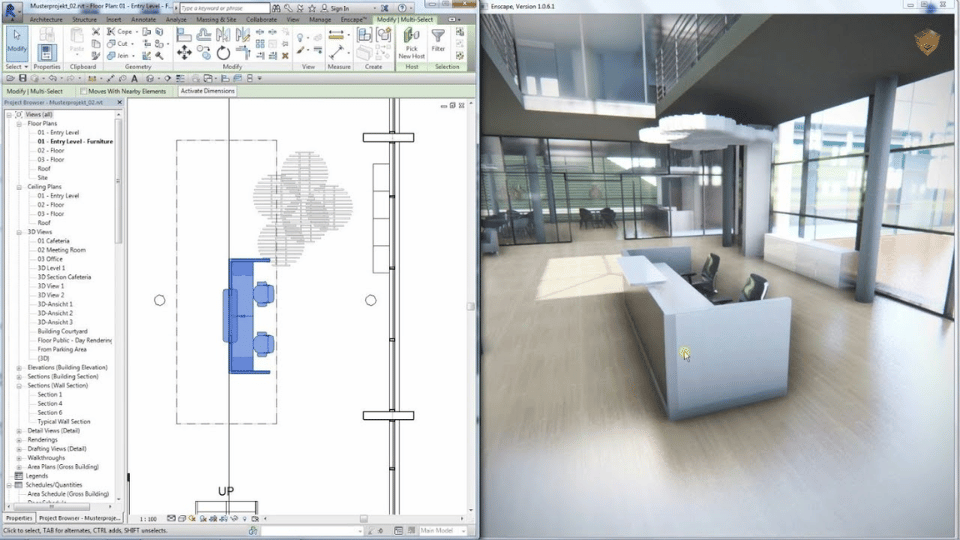 Enscape integrato in un workflow CAD e BIM