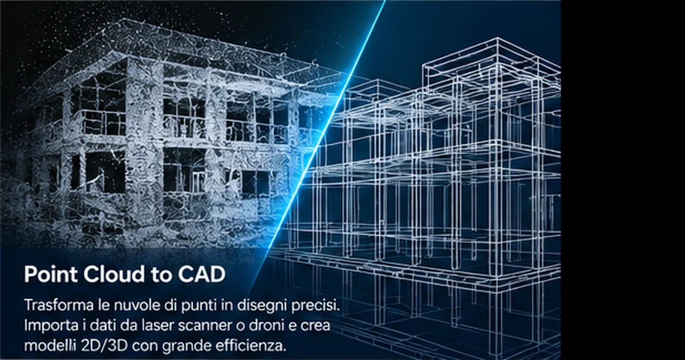 Workflow da nuvola di punti a elaborato CAD in GstarCAD con integrazione Undet